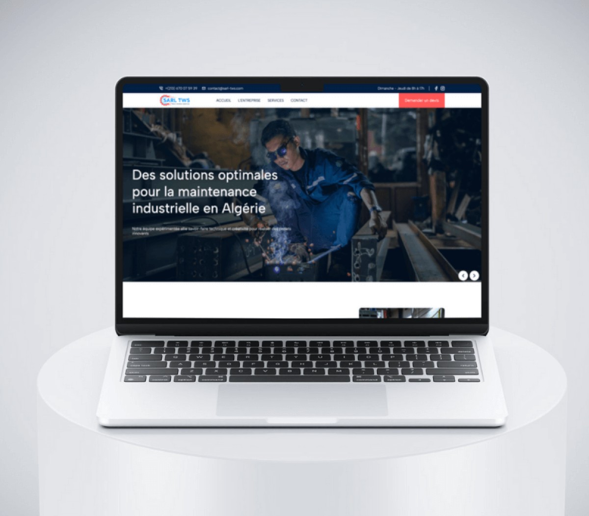 Sarl Tech works service, maintenance industrielle, Site vitrine